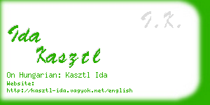ida kasztl business card